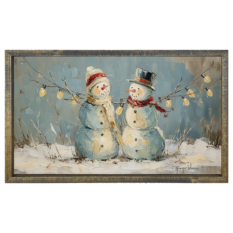 Two Snowmen - Horizontal Frame