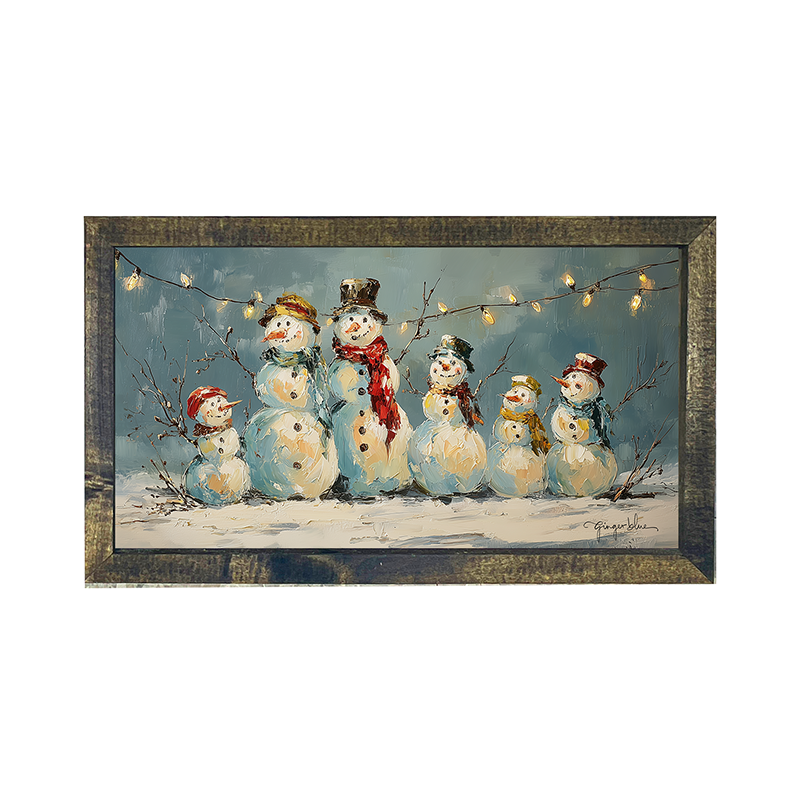 Six Snowmen - Horizontal Frame