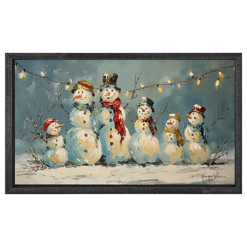 Six Snowmen - Horizontal Frame