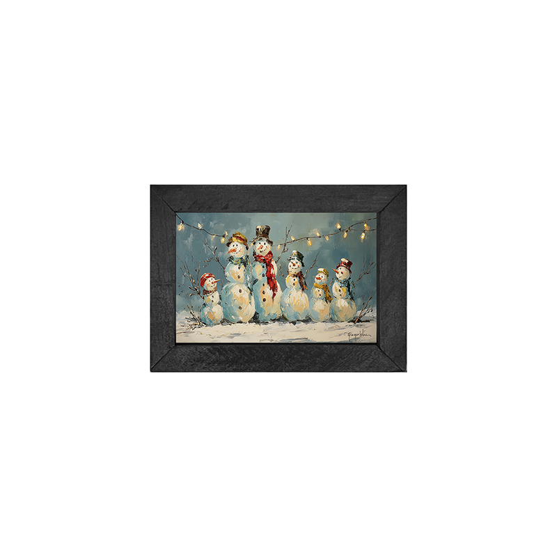 Six Snowmen - Horizontal Frame
