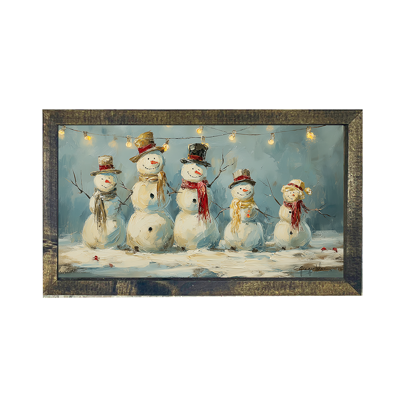 Five Snowmen - Horizontal Frame