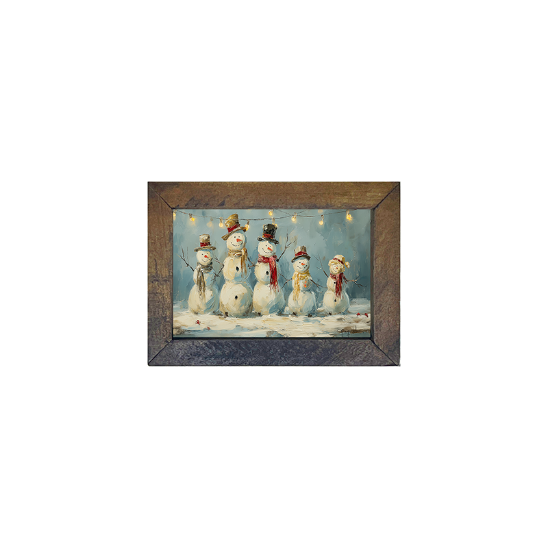 Five Snowmen - Horizontal Frame