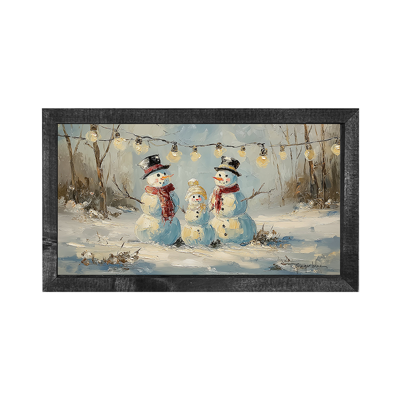 Three Snowmen - Horizontal Frame