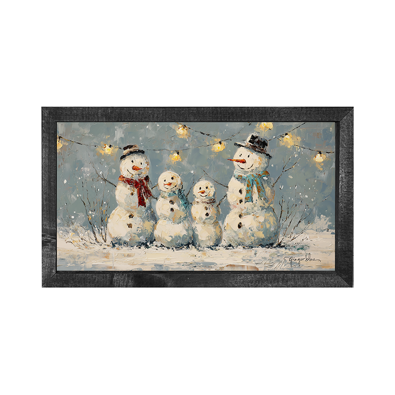 Four Snowmen - Horizontal Frame