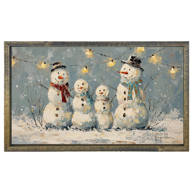 Four Snowmen - Horizontal Frame
