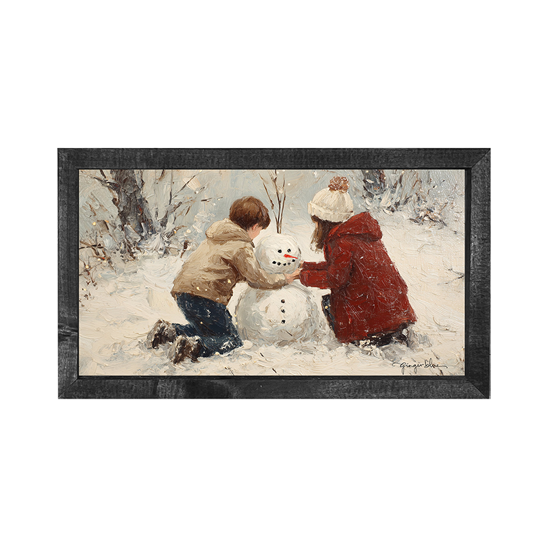 Making a Snowman - Horizontal Frame