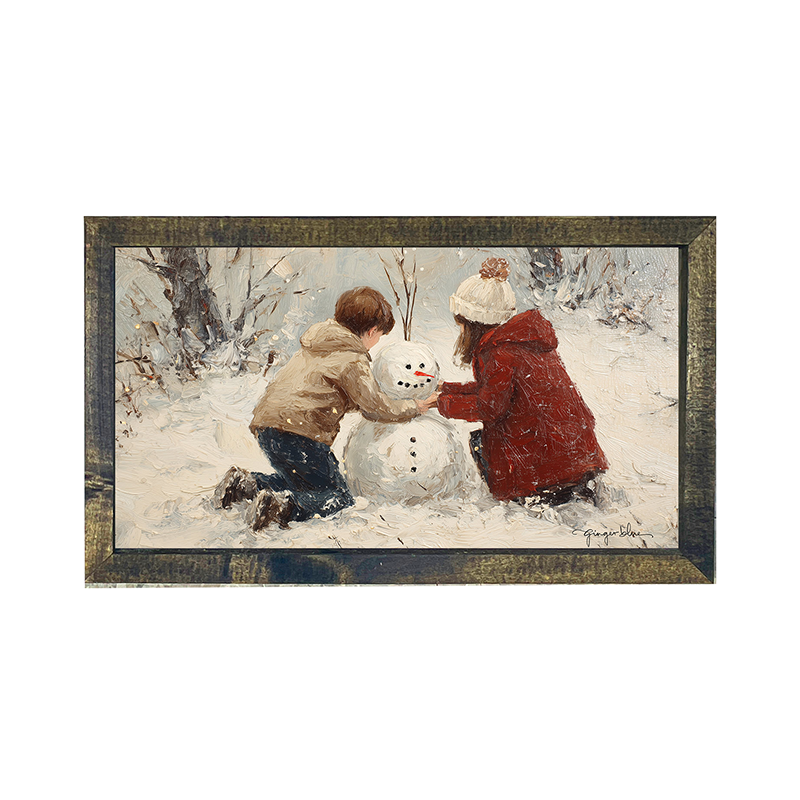Making a Snowman - Horizontal Frame