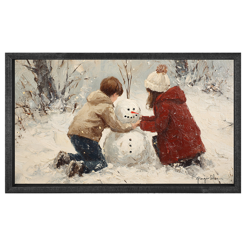 Making a Snowman - Horizontal Frame