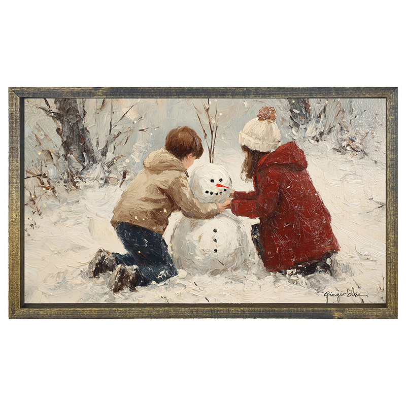 Making a Snowman - Horizontal Frame