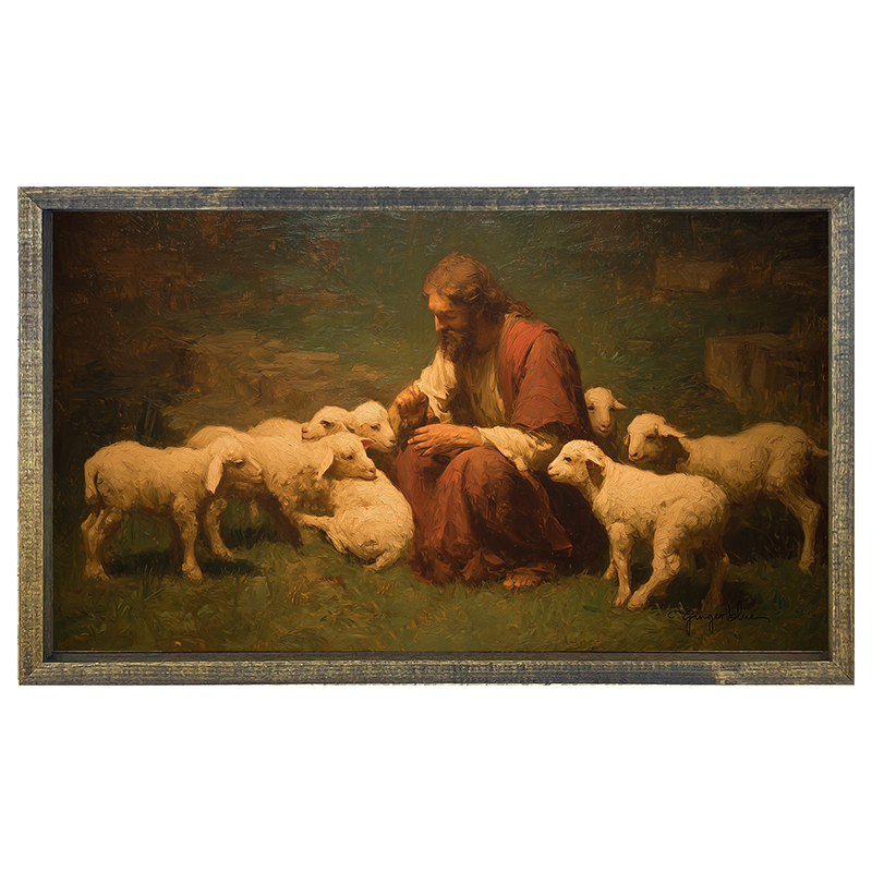 Tending to the Flock - Horizontal Frame