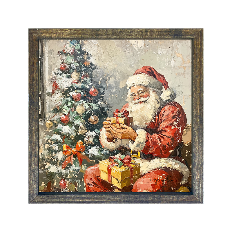 Santa Placing Presents under the Tree