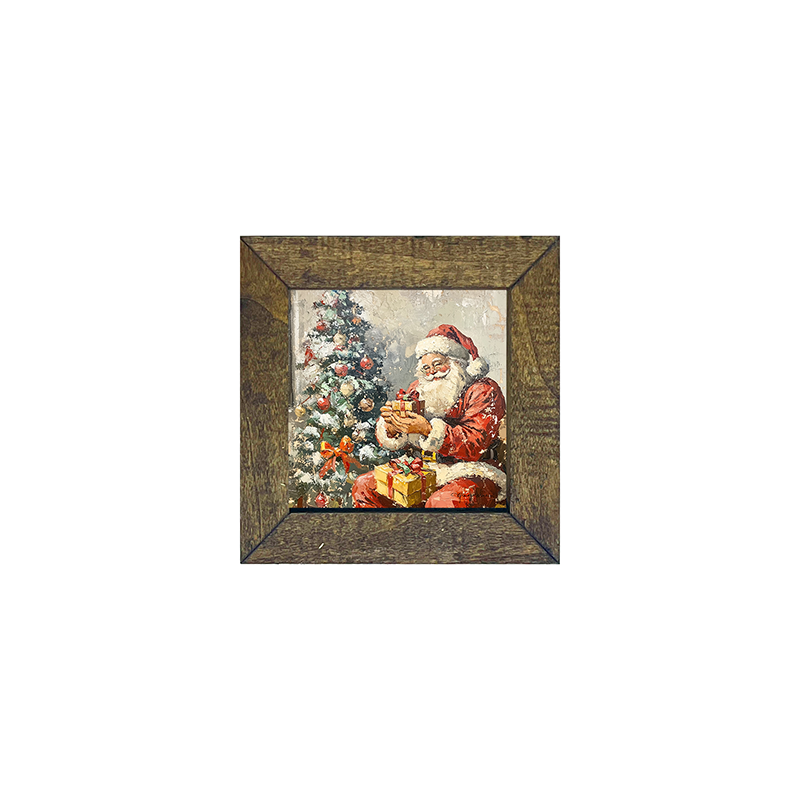 Santa Placing Presents under the Tree