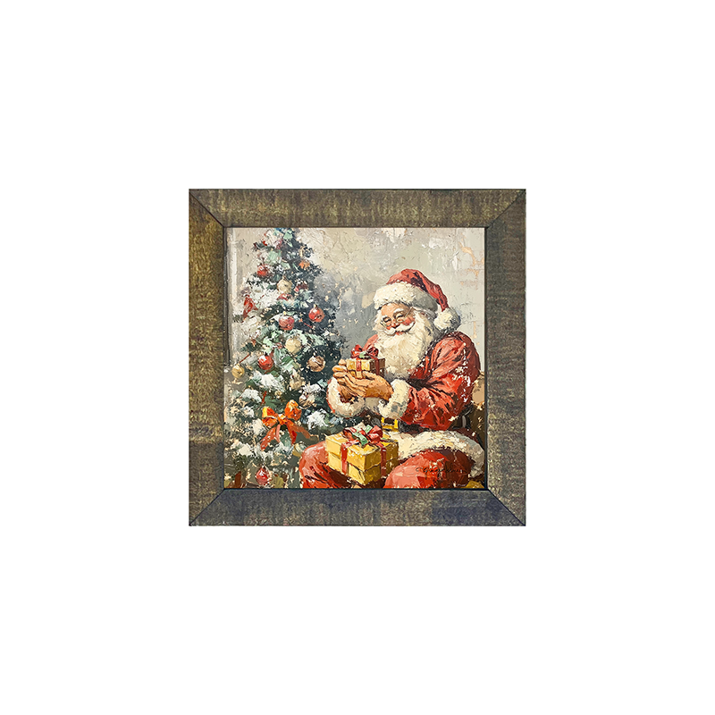 Santa Placing Presents under the Tree