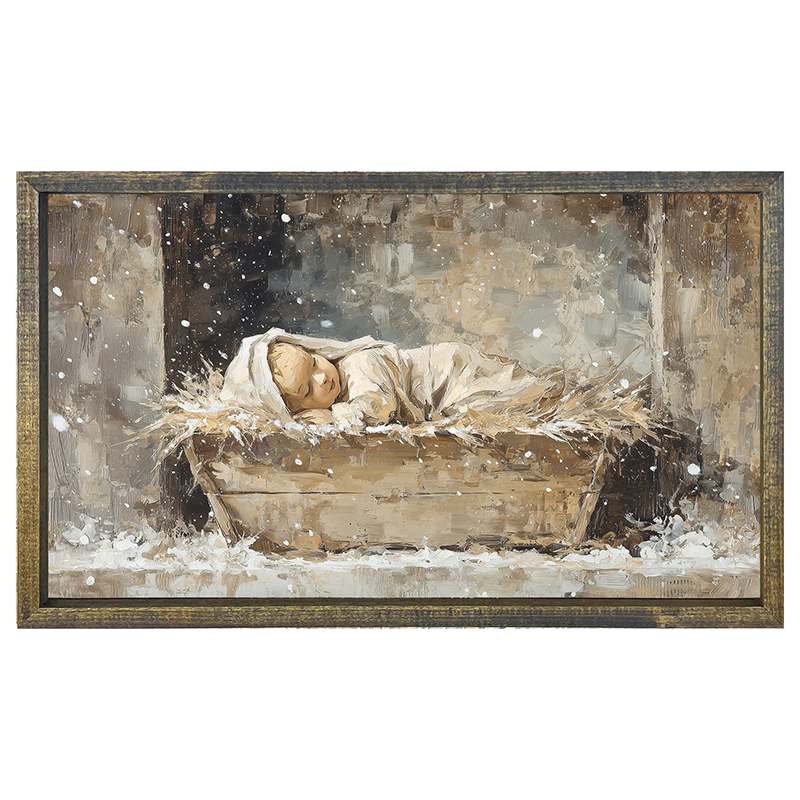 Baby Jesus Sleeping - Horizontal Frame