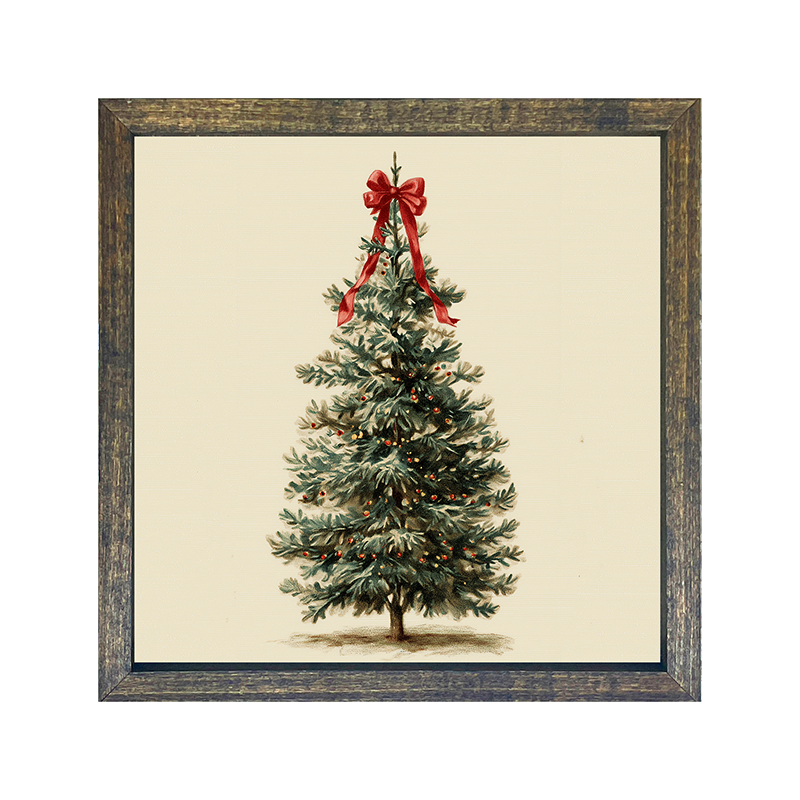 Bow-Tie Christmas Tree - Square Frame
