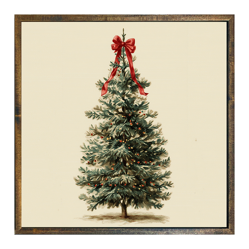 Bow-Tie Christmas Tree - Square Frame