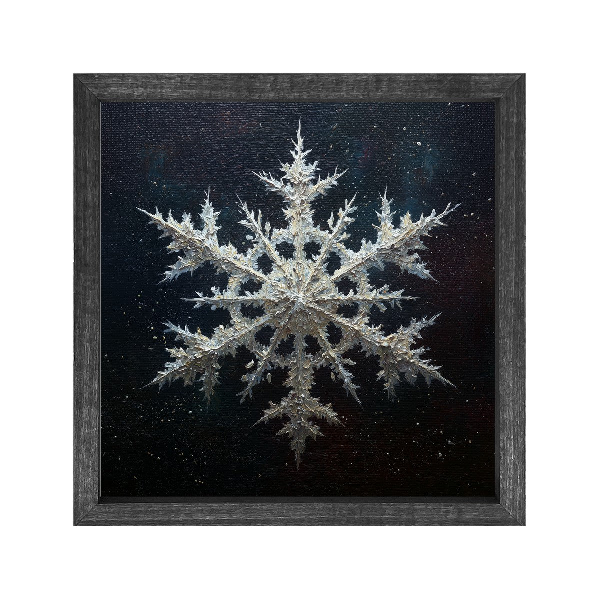 Snowflake with Round Center - Square Frame
