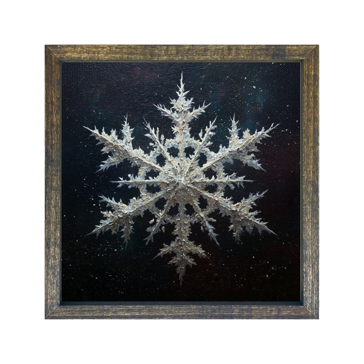 Snowflake with Round Center - Square Frame