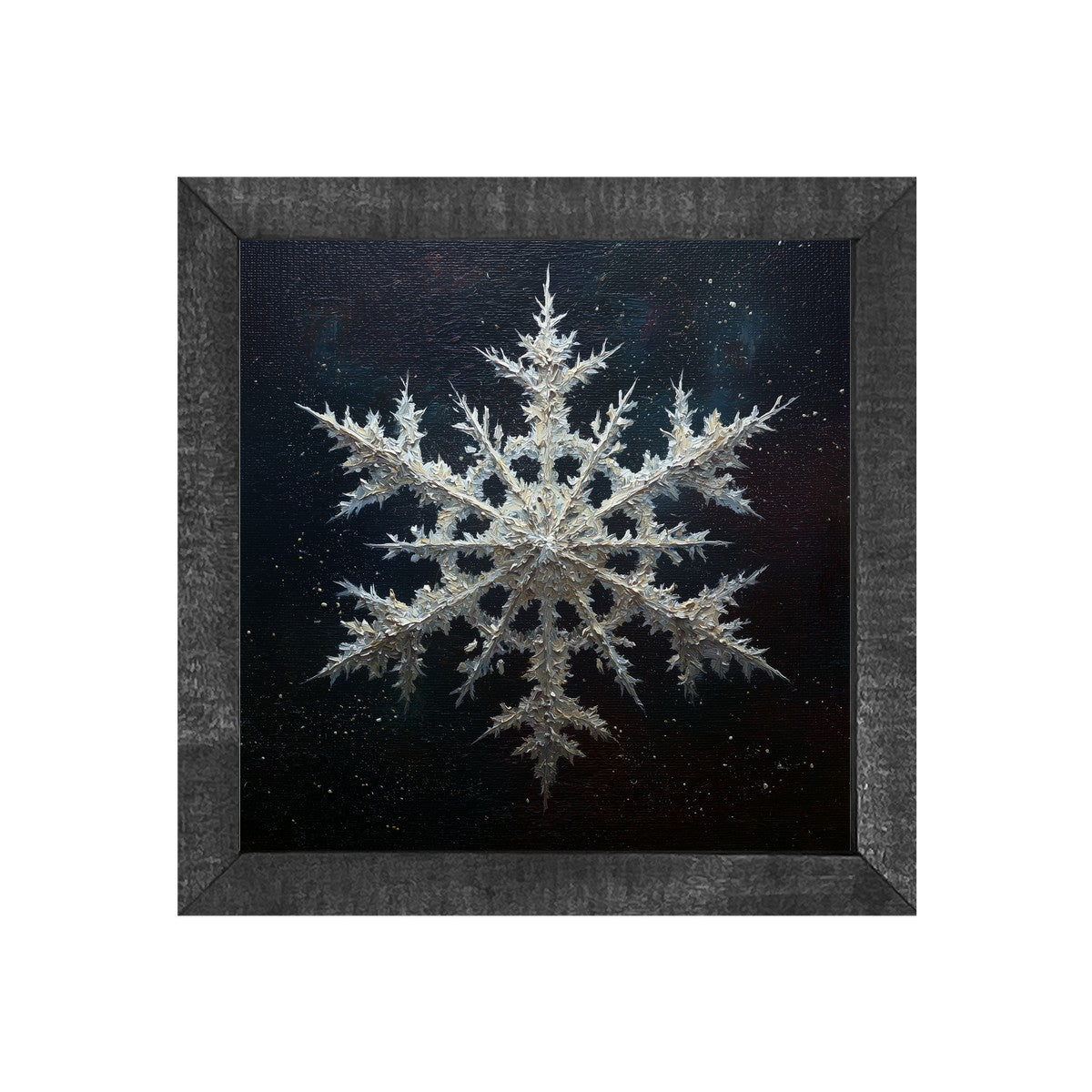 Snowflake with Round Center - Square Frame