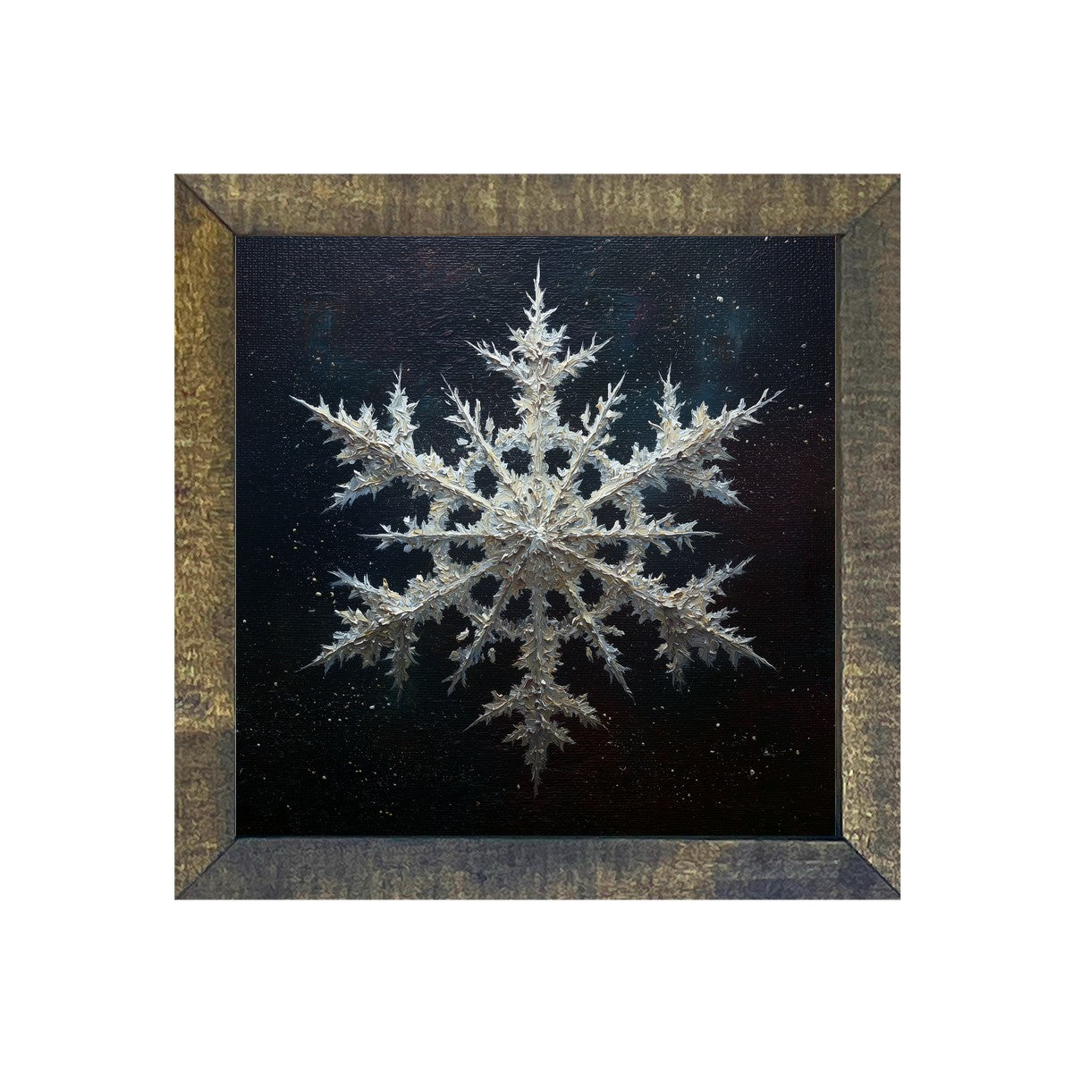 Snowflake with Round Center - Square Frame