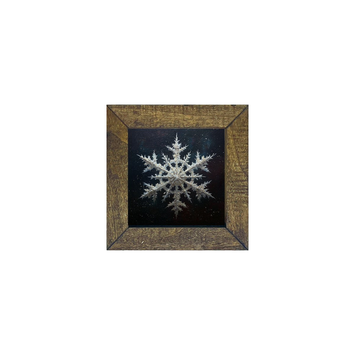 Snowflake with Round Center - Square Frame