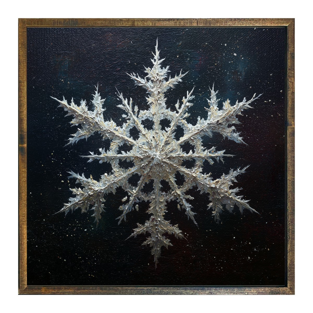 Snowflake with Round Center - Square Frame