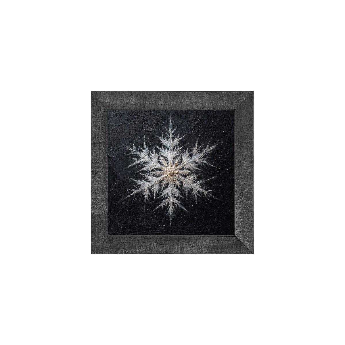 Snowflake with Pointed Center - Square Frame
