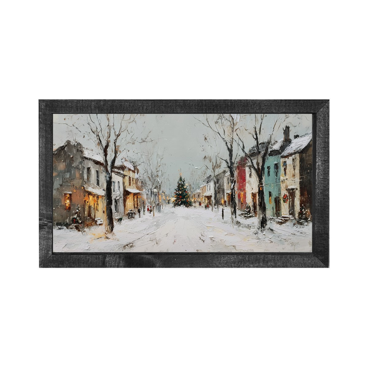 Snowy Village - Christmas in the Square - Horizontal Frame