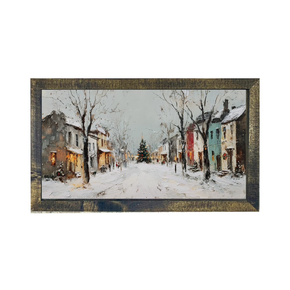 Snowy Village - Christmas in the Square - Horizontal Frame