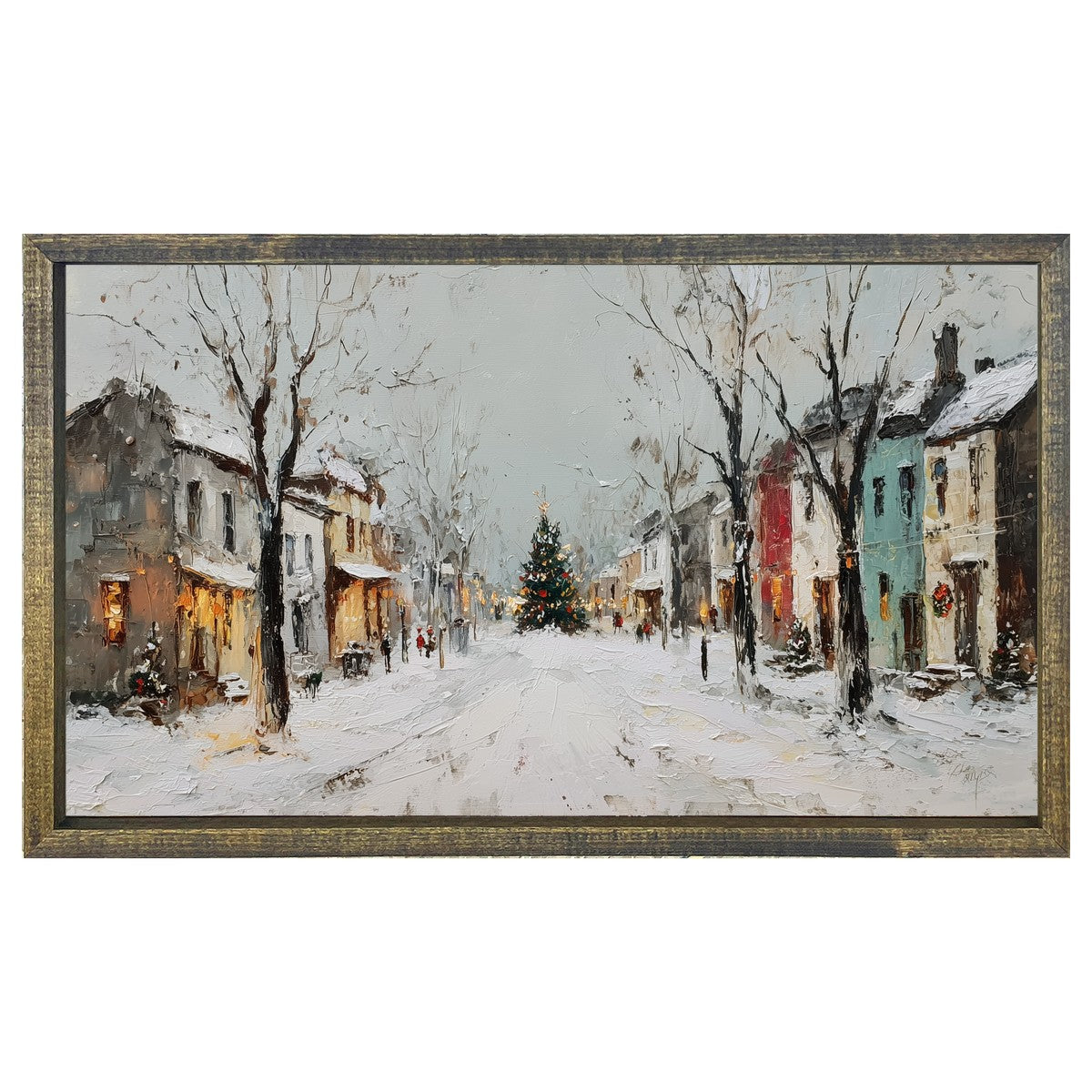 Snowy Village - Christmas in the Square - Horizontal Frame
