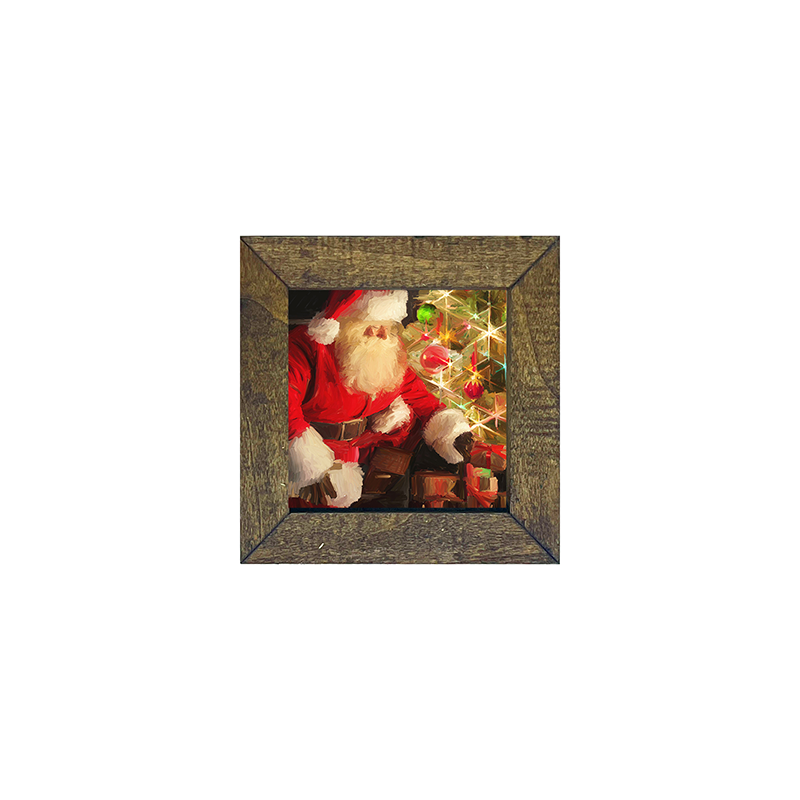 Santa by the tree