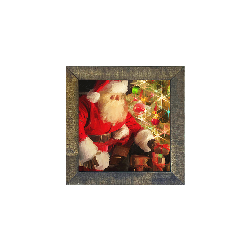 Santa by the tree