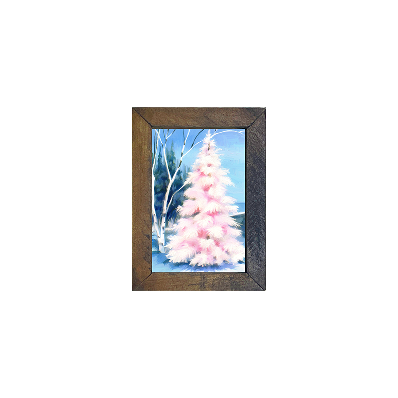 Pink Tree at night