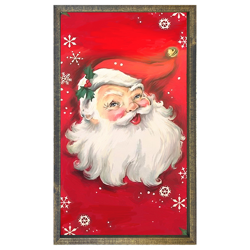 Red Santa with Snowflakes