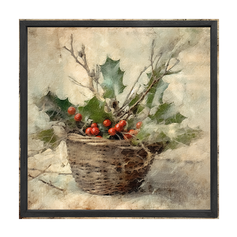 Basket- holly berries
