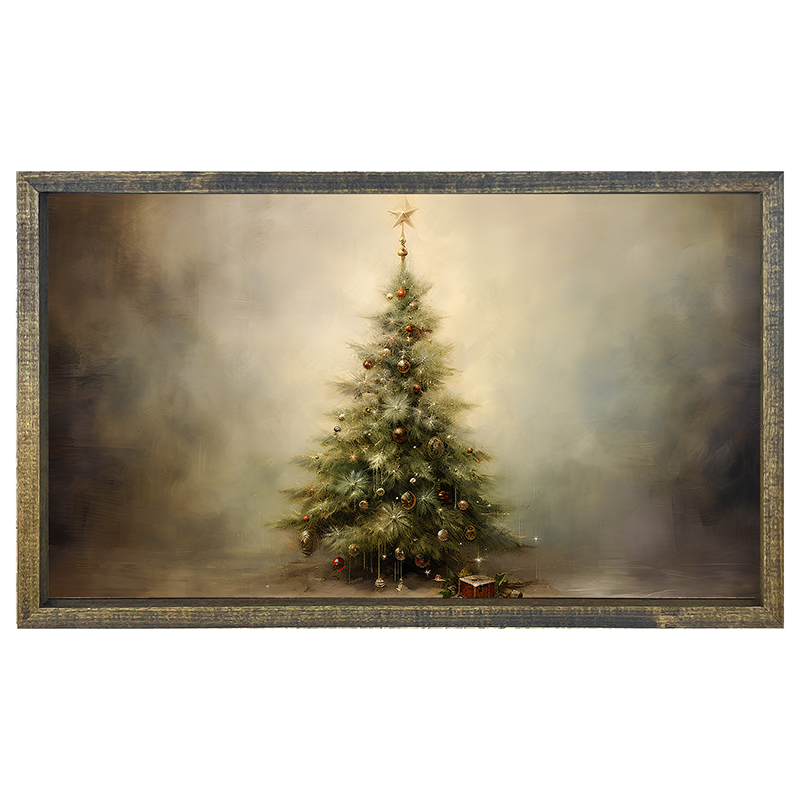 Christmas tree with star horizontal