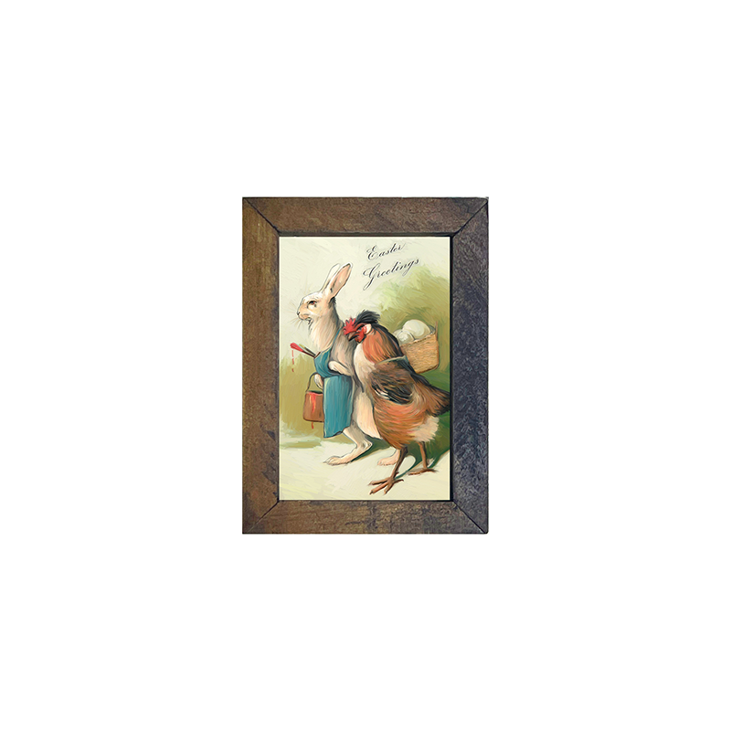 Vintage Easter Bunny and Rooster