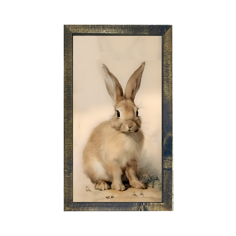 Sitting Bunny R - Vertical Frame