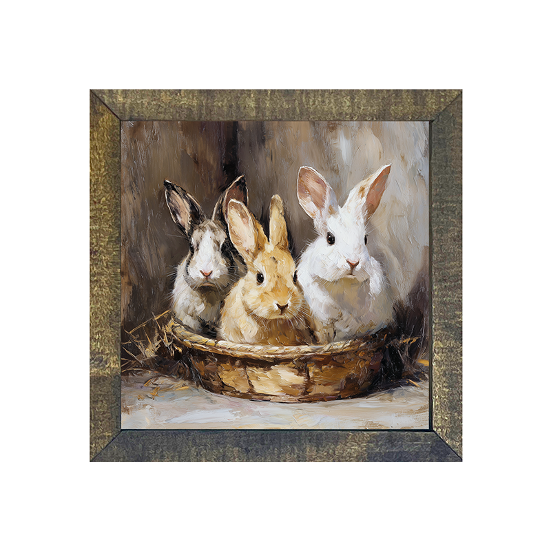 Easter Basket - Three Bunnies