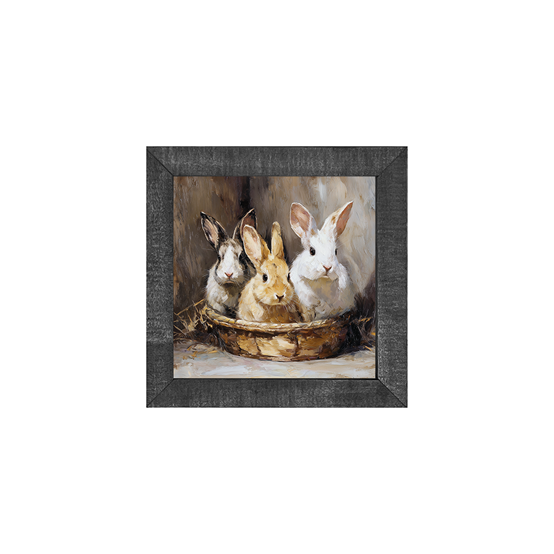 Easter Basket - Three Bunnies
