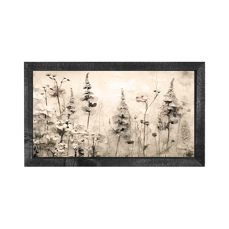 Monochrome flowers 1 - Horizontal Frame