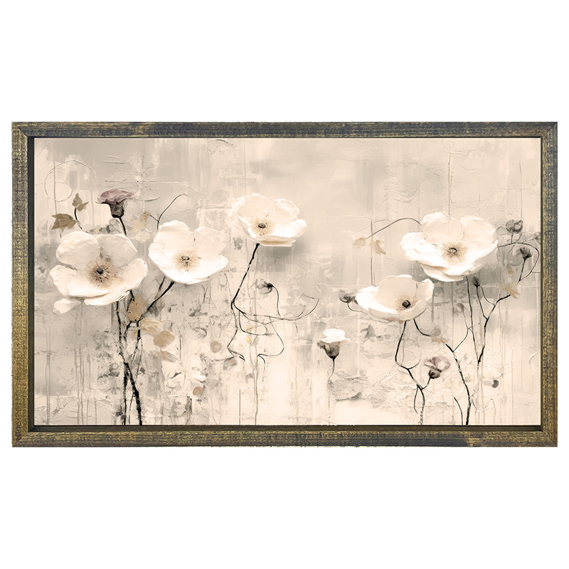 Monochrome flowers 3 - Horizontal Frame