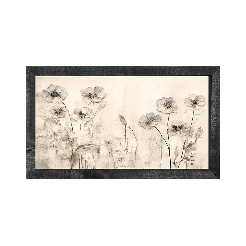 Monochrome flowers 4 - Horizontal Frame