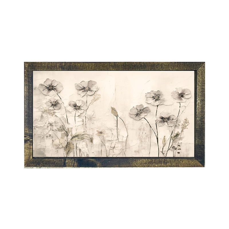 Monochrome flowers 4 - Horizontal Frame
