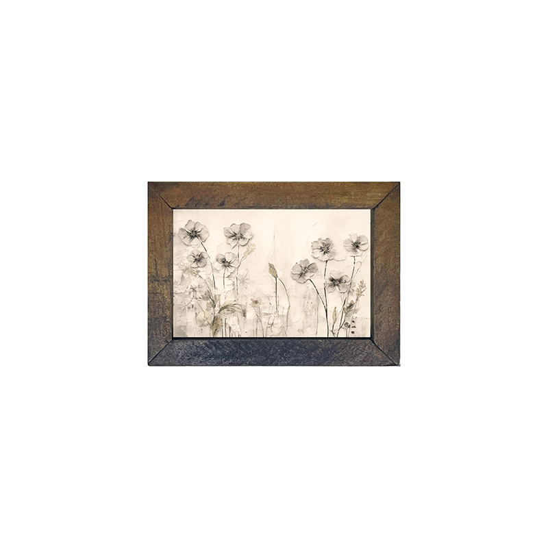 Monochrome flowers 4 - Horizontal Frame