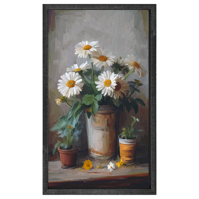 Rustic Daisies - Vertical Frame