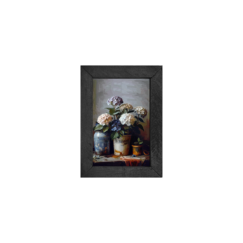 Rustic Hydrangeas - Vertical Frame