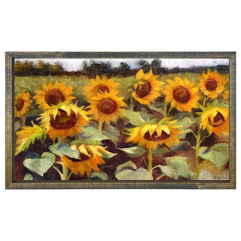 Scenic Sunflowers - Horizontal Frame