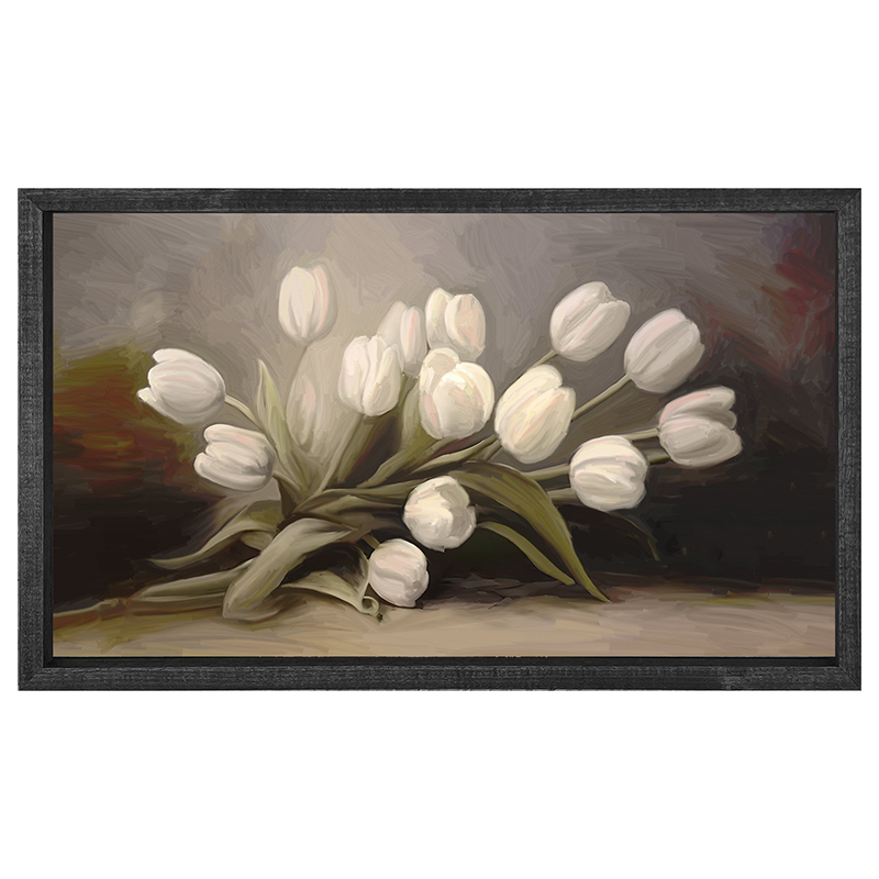 White Tulips - Horizontal Frame