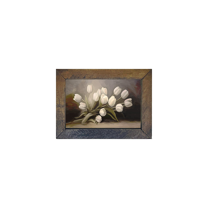 White Tulips - Horizontal Frame
